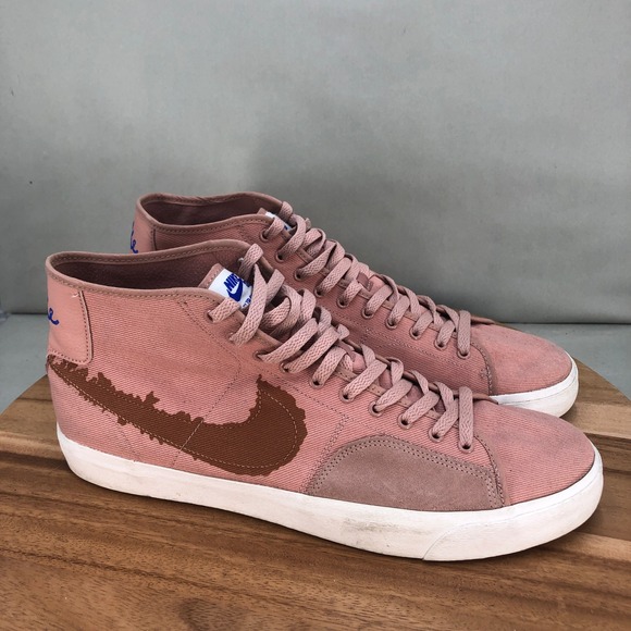 Nike Other - Nike SB Blazer Court Mid Premium Pink Canvas Skate Shoes Mens Size 14 DM8553-601